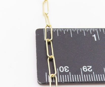 925 Sterling Silver Vintage Necklace Gold Plated DSMK Paperclip Chain  NE4815