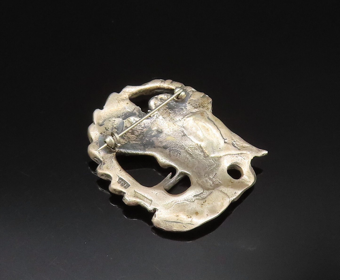 925 Sterling Silver  Vintage Antique Goddess Mermaid Brooch Pin  BP9627