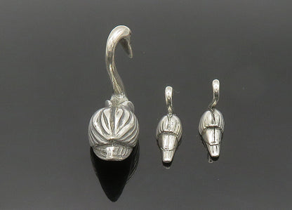 925 Sterling Silver  Vintage Shiny Mother Swan & Babies Trinket Set  TR2853