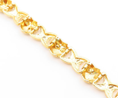 925 Sterling Silver  Genuine Diamonds Love Heart XO Chain Bracelet  BT7548