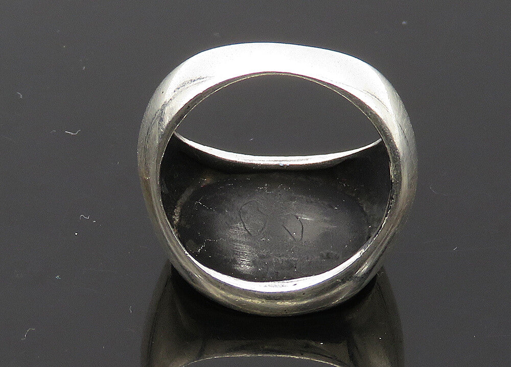 925 Sterling Silver  Vintage Ship Anchor Nautical Motif Band Ring Sz 8 RG22640