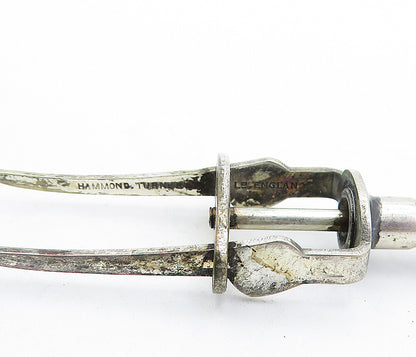 HAMMOND TURNER & SONS ENGLAND 925 Silver  Vintage 2 Prong Cocktail Fork TR1069