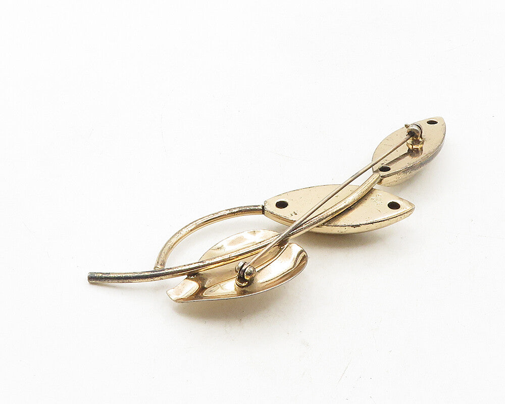 NAPIER 925 Sterling Silver  Vintage Shiny Hollow Floral Brooch Pin  BP4134