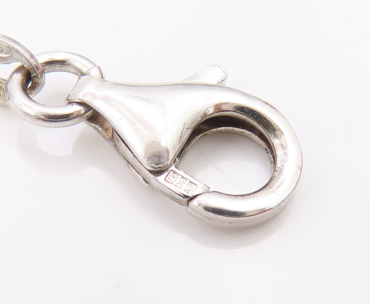 925 Sterling Silver Vintage Bracelet Celestial Dangling Star Charm Link  BT11670