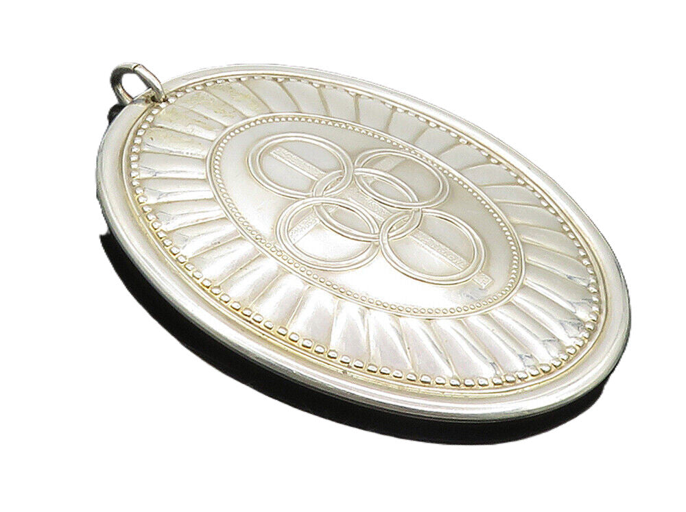 TOWLE STERLING 925 Silver  Vintage 5 Golden Rings Christmas Pendant  PT7872