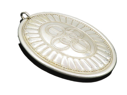 TOWLE STERLING 925 Silver  Vintage 5 Golden Rings Christmas Pendant  PT7872