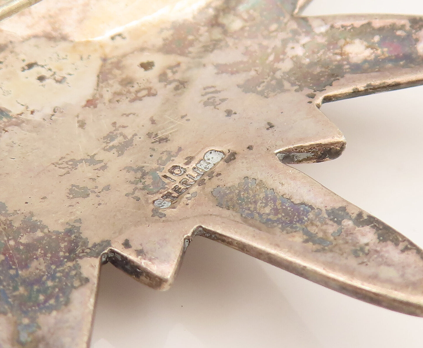 925 Sterling Silver  Vintage Minimalist Christmas Star Dome Brooch Pin BP10253