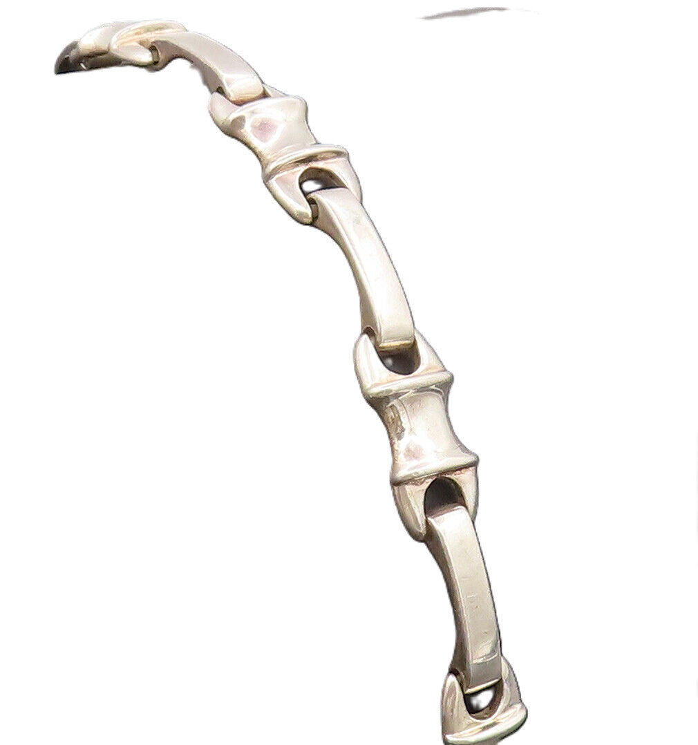 925 Sterling Silver Vintage Wrench & Rod Alternate link Bracelet  BT9853