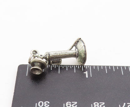 925 Sterling Silver Vintage Pendant DANECRAFT 3D Old Telephone Charm  PT23692