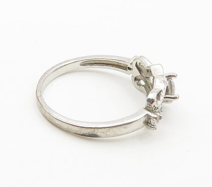 925 Sterling Silver  Cubic Zirconia Shiny Swirl Band Ring Sz 10  RG15897