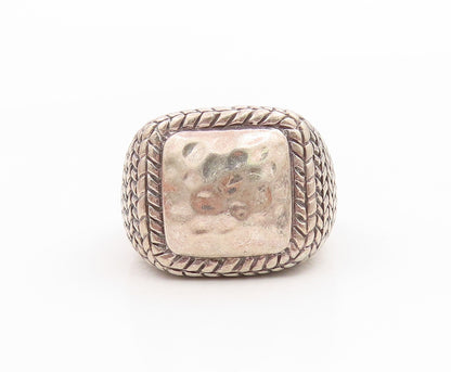 925 Sterling Silver Vintage Ring SILPADA Braided Square Dome Band  Sz 9  RG36101