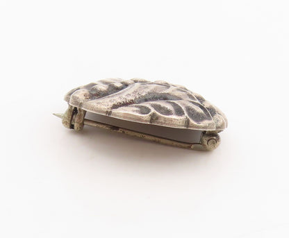 925 Sterling Silver Vintage Brooch Art Nouveau Style Leaf & Berry Pin  BP12050