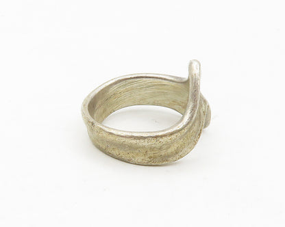925 Sterling Silver  Vintage Shiny Pointed Design Band Ring Sz 6.5  RG17427