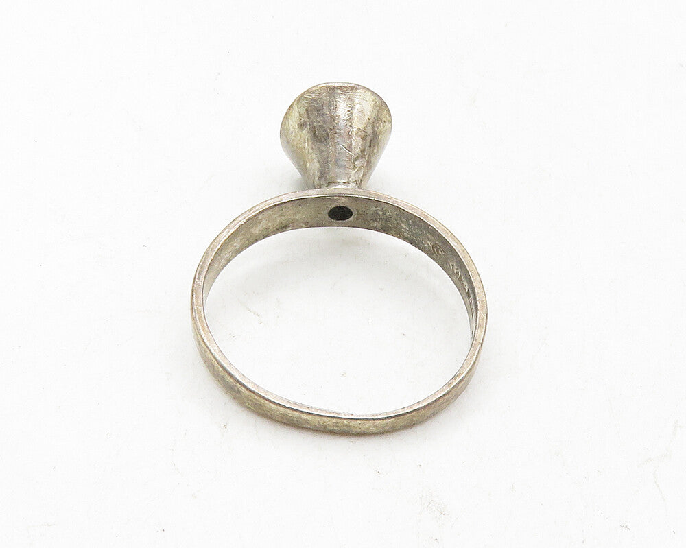 LORBERFELD 925 Sterling Silver Vintage Cubic Zirconia Solitaire Ring Sz 6 RG9881