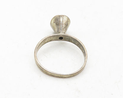 LORBERFELD 925 Sterling Silver Vintage Cubic Zirconia Solitaire Ring Sz 6 RG9881