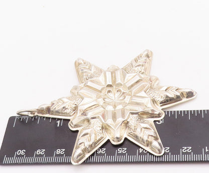 925 Sterling Silver Vintage Pendant GORHAM Carved Christmas Ornament  PT23360
