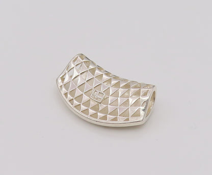 925 Silver  Vintage Upside Down Clutch Triangular Pattern Pendant PT22179