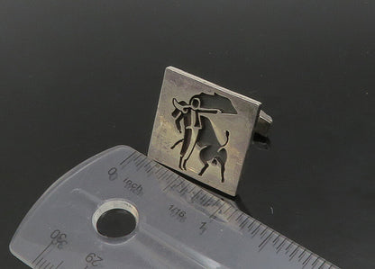 MARGARITA MEXICO 925 Sterling Silver Vintage Bull Fighter Motif Cufflinks TR3149