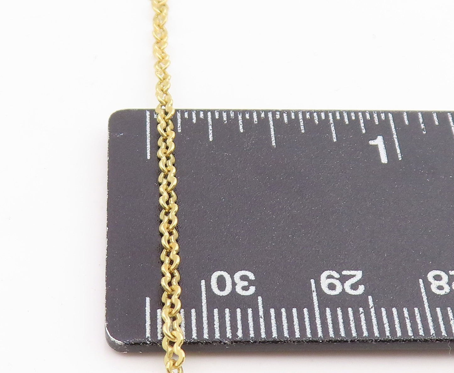 925 Sterling Silver Vintage Necklace Gold Plated CZ Pave Paperclip Drop  NE4869