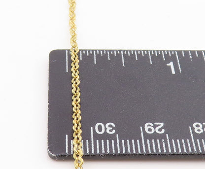925 Sterling Silver Vintage Necklace Gold Plated CZ Pave Paperclip Drop  NE4869