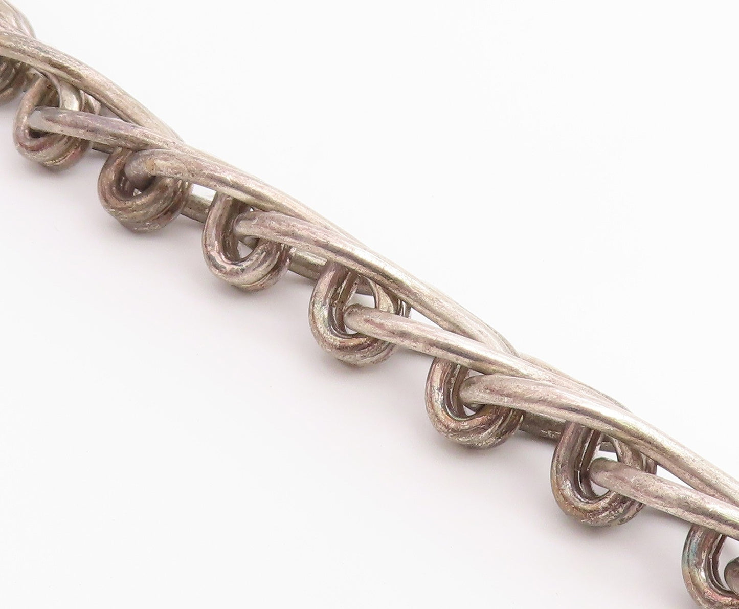 925 Sterling Silver Vintage Bracelet ZINA Classic Interlocking Loops  BT12217
