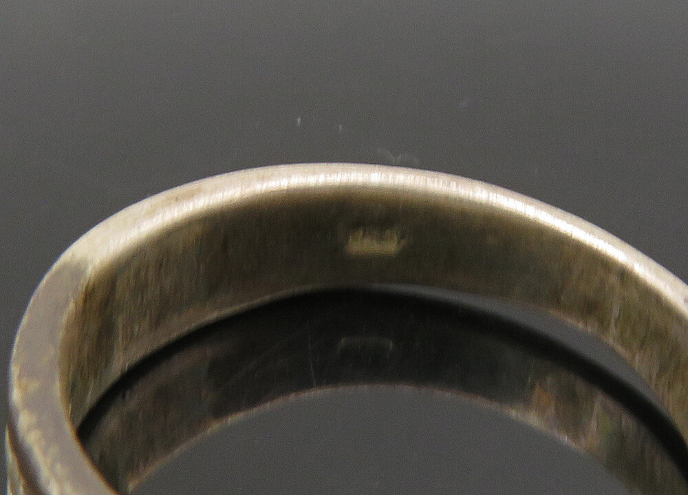 925 Sterling Silver  Vintage Ribbed Minimalist Round Band Ring Sz 6.5  RG21701