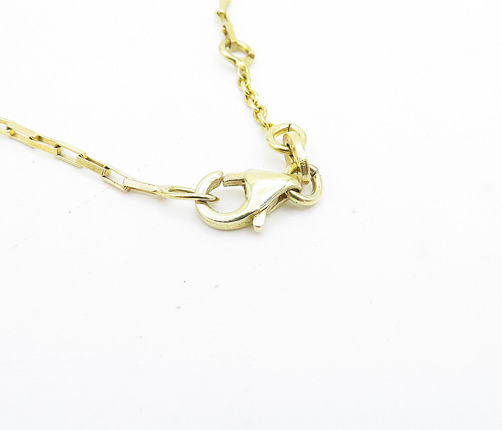 925 Sterling Silver  Mother Of Pearl Bead Gold Plated Chain Necklace  NE1141