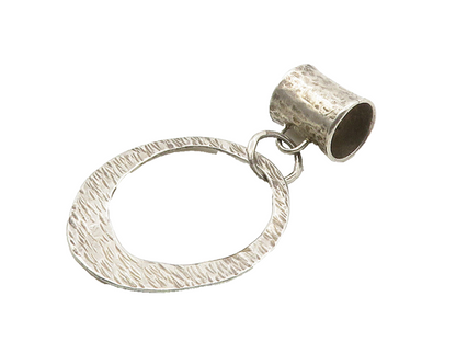SILPADA 925 Sterling Silver Vintage Textured Open Circle Slide Pendant PT12582