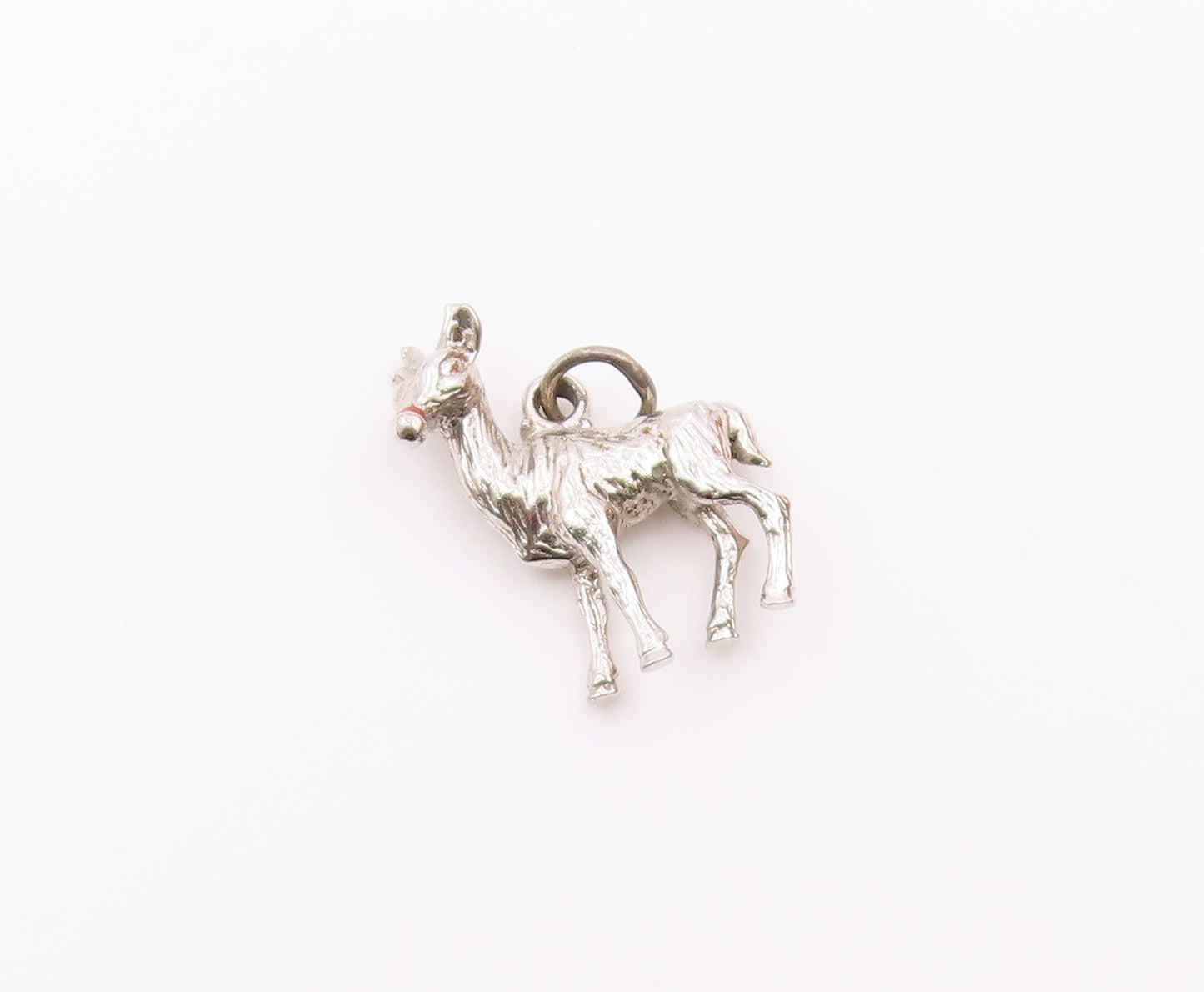 925 Sterling Silver  Vintage Shiny Baby Deer Petite Animal Pendant  PT16234
