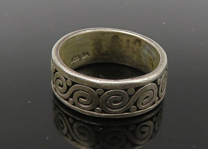 BALI 925 Sterling Silver  Vintage Swirl Pattern Band Ring Sz 7  RG22767