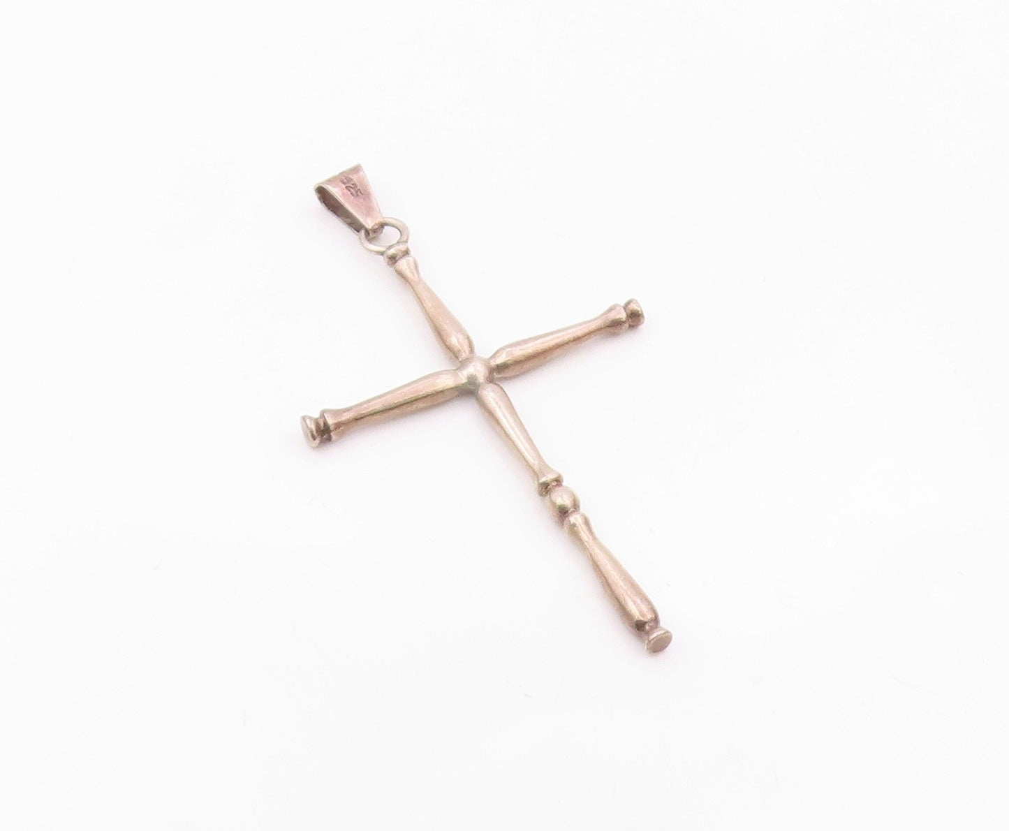 LEVINS MEXICO 925 Silver  Vintage Minimalist Religious Cross Pendant  PT21026