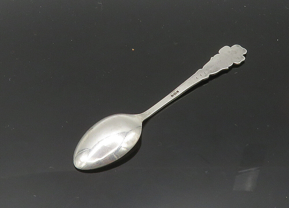 IRELAND 925 Sterling Silver  Vintage Enamel Clover Espresso Spoon   TR2878