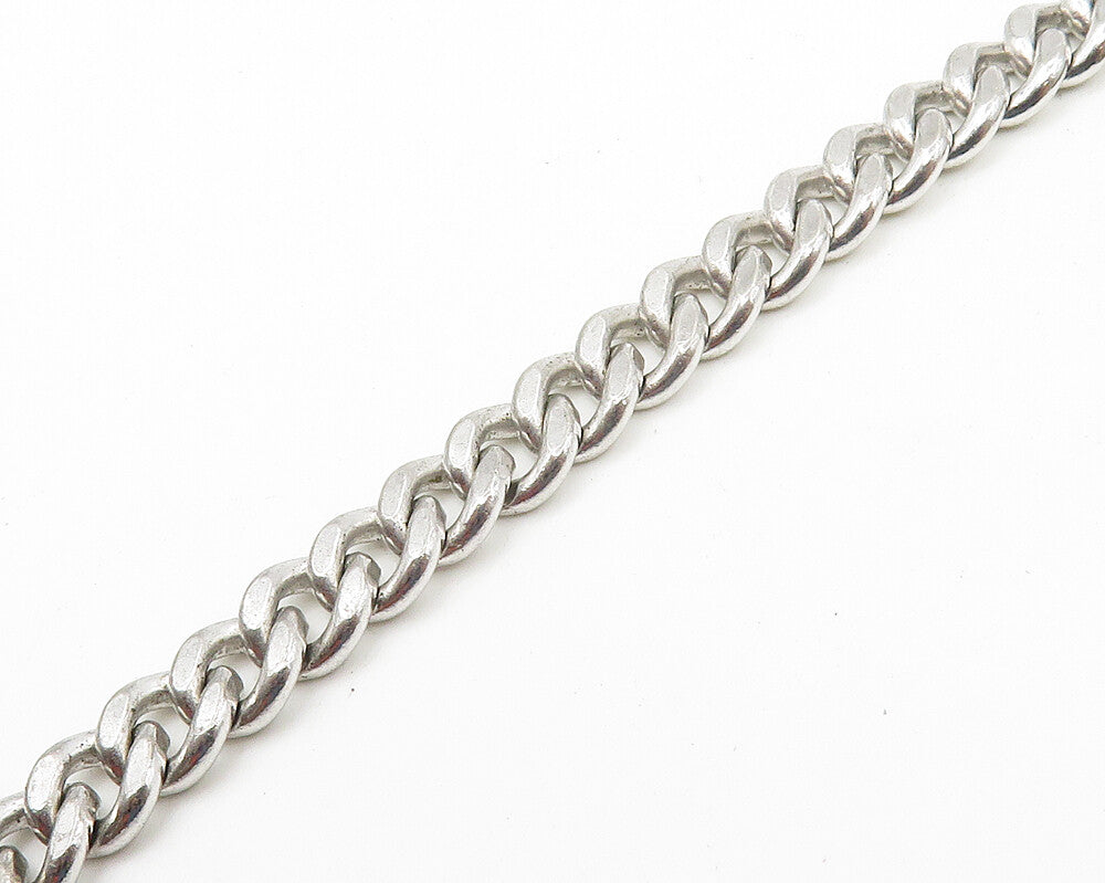 925 Sterling Silver  Vintage Different Countries Coins Chain Necklace  NE2943