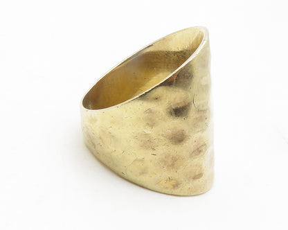SETA 925 Sterling Silver  Gold Plated Hammered Petite Band Ring Sz 5  RG11851