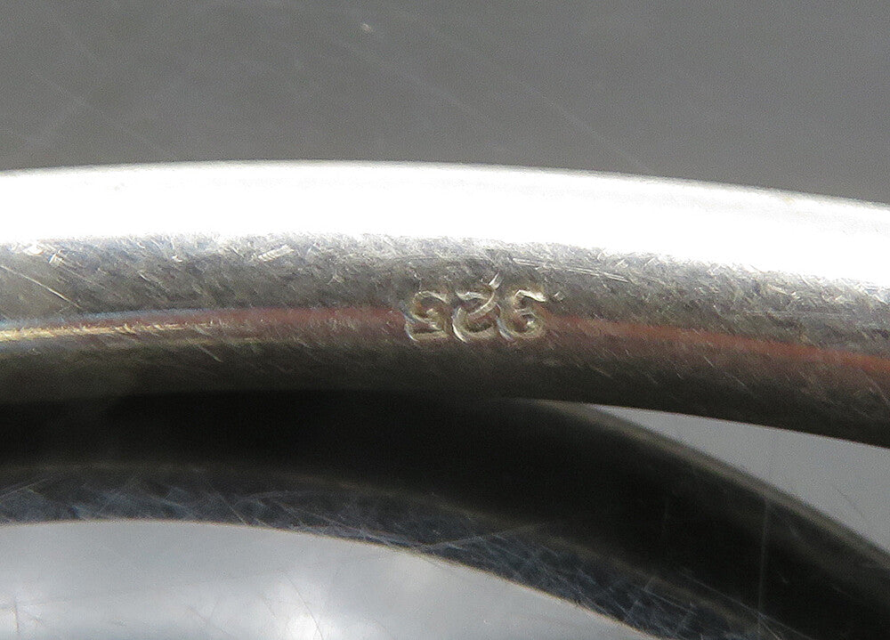 925 Sterling Silver  Vintage Hollow Round Ends Bypass Bangle Bracelet  BT8452