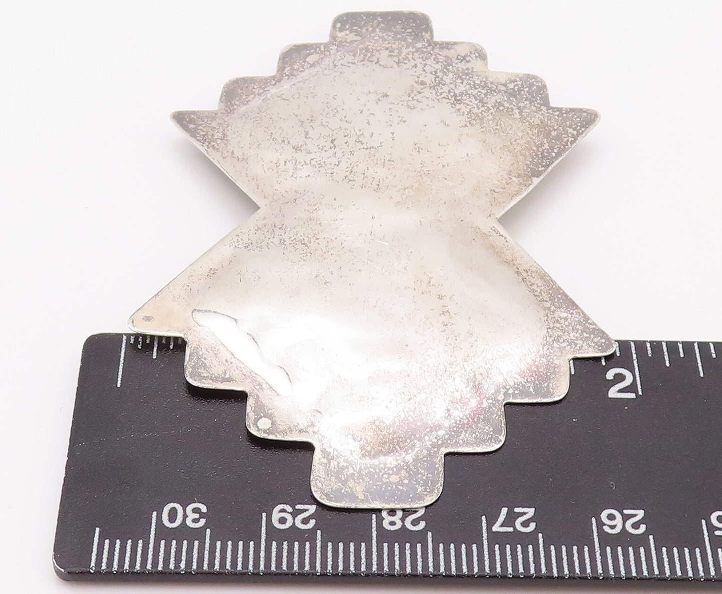 925 Sterling Silver Vintage Brooch Pin Designer Solid Cutout Bow Shape BP11195