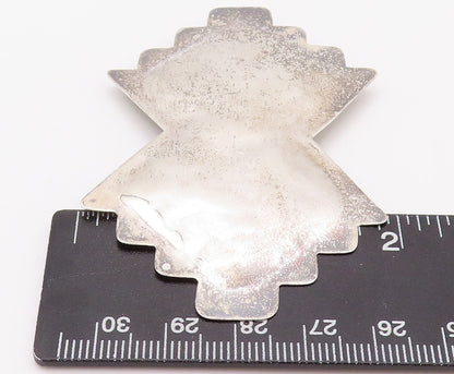 925 Sterling Silver Vintage Brooch Pin Designer Solid Cutout Bow Shape BP11195