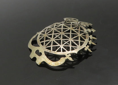 925 Sterling Silver  Vintage Cutout Design Dangling Brooch Pin  BP8672