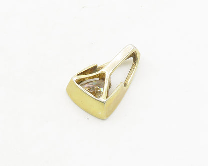 925 Sterling Silver   Vintage Mystic Quartz Gold Plated Shiny Pendant  PT14991