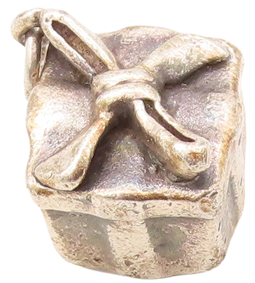 925 Sterling Silver Vintage Pendant Cubical Solid Christmas Gift  PT23616