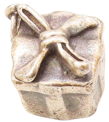 925 Sterling Silver Vintage Pendant Cubical Solid Christmas Gift  PT23616