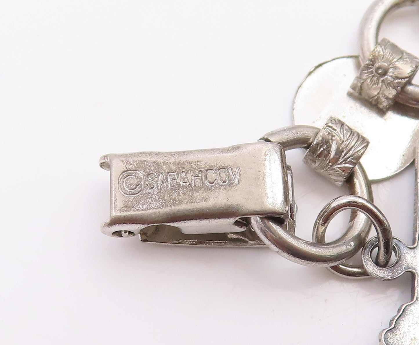 925 Sterling Silver Vintage Bracelet SARAH COVENTRY US State Map Charms  BT12048