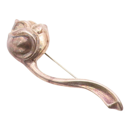 JONDELL SPAIN 925 Sterling Silver  Vintage Single Flower Brooch Pin  BP4182