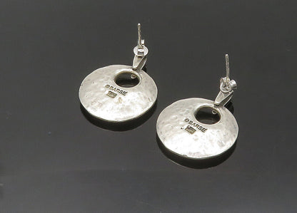 BARSE 925 Sterling Silver  Vintage Shiny Hammered Dangle Earrings  EG10731