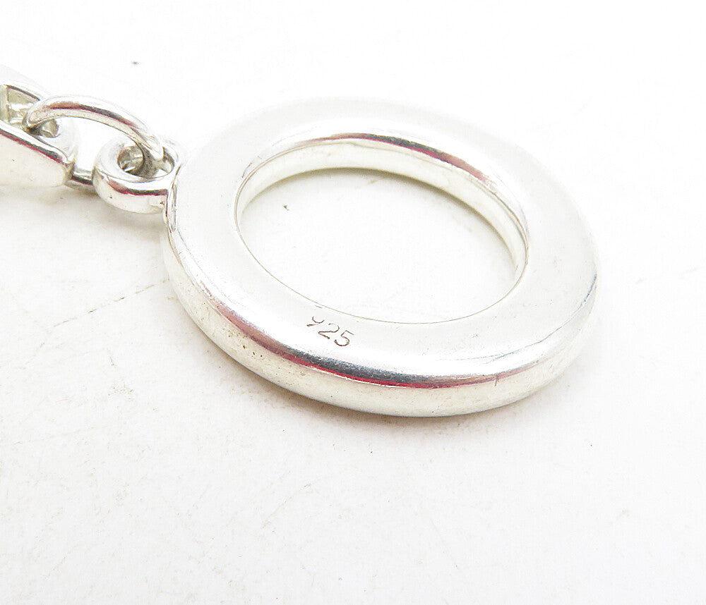 925 Sterling Silver  Shiny Smooth Hollow Bar Link Chain Bracelet  BT4018