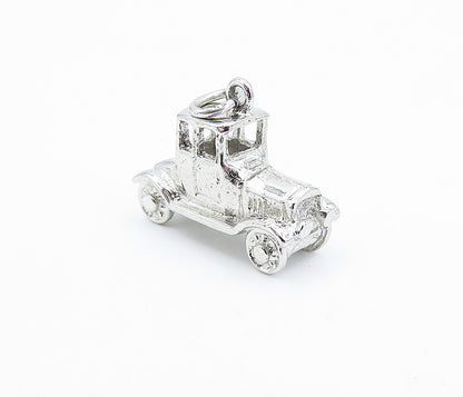 925 Sterling Silver  Vintage Petite Shiny Old Fashioned Car Pendant  PT4184