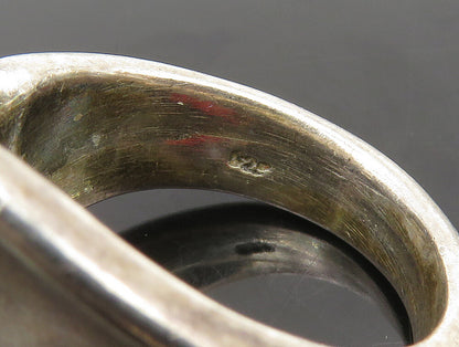 925 Sterling Silver  Vintage Unique Minimalist Concave Wrap Ring Sz 7  RG25269