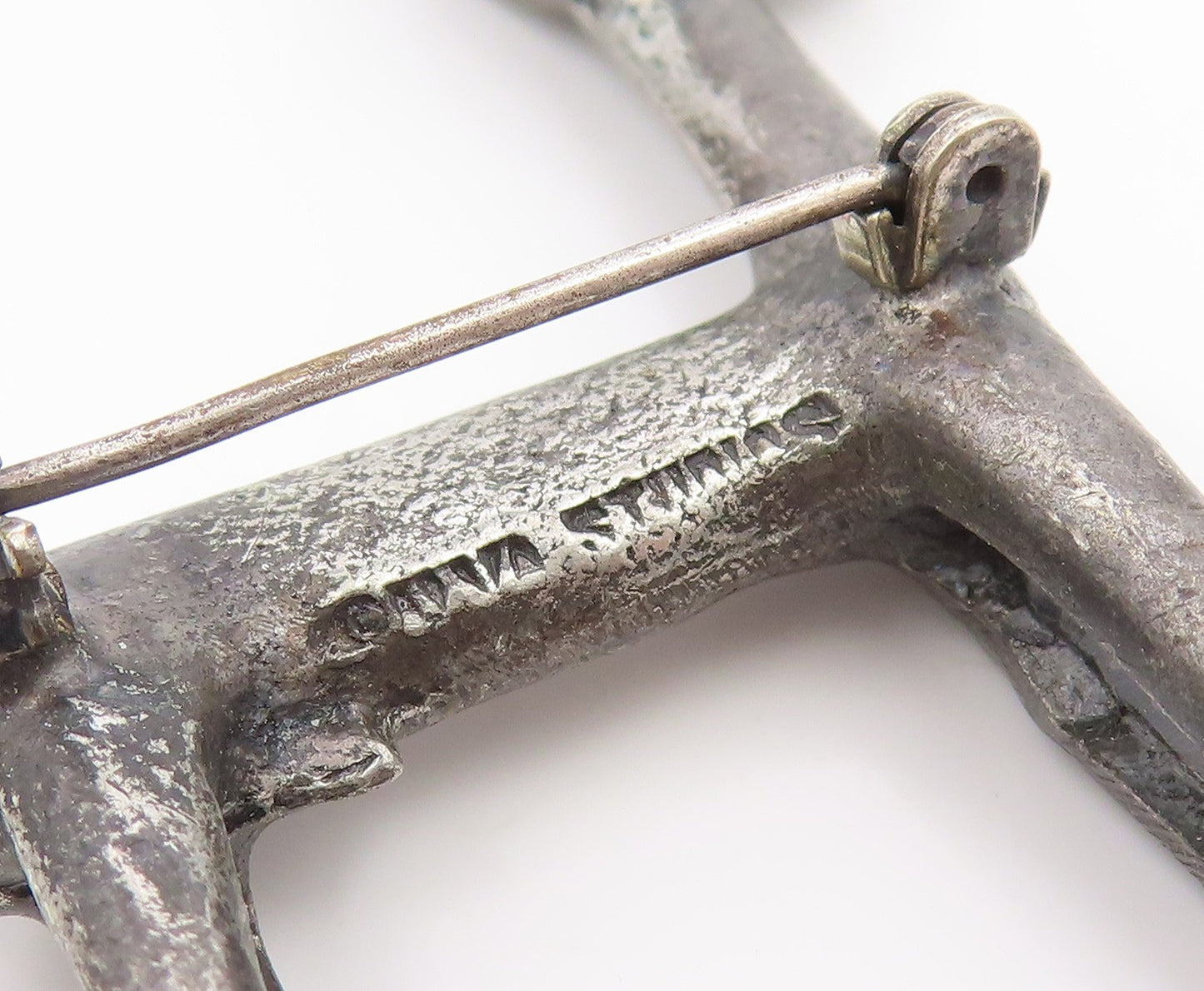 925 Sterling Silver Vintage Brooch Pin Miniature Llama Figurine Charm  BP12267