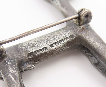 925 Sterling Silver Vintage Brooch Pin Miniature Llama Figurine Charm  BP12267
