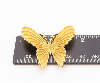 925 Sterling Silver Vintage Pendant Gold Plated Designer Cut Butterfly  PT23987